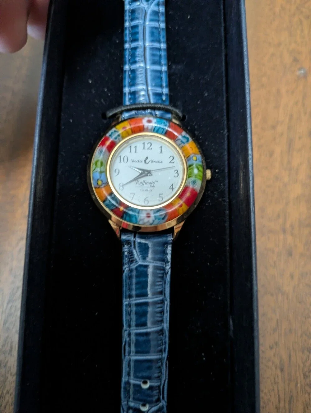 Stauer Women's Watch.  Venezia Murano.  Millefiori Style Face.